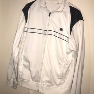 Men’s Medium black and white starter tracksuit.